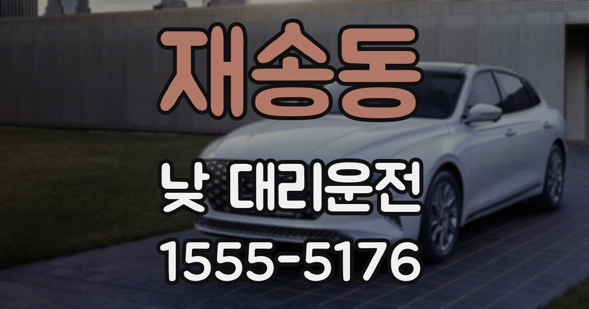 재송동 낮 대리운전