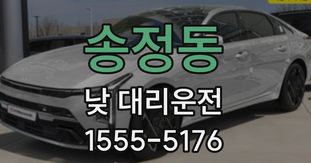 송정동 낮 대리운전