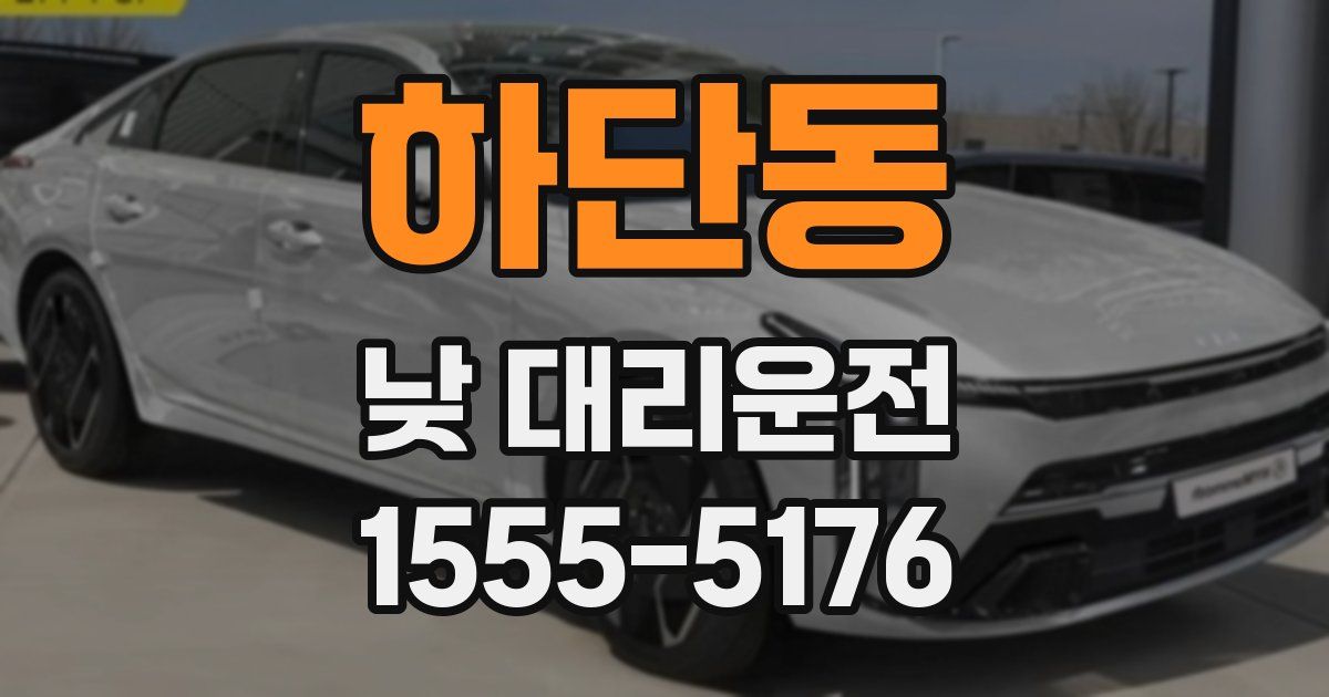 하단동 낮 대리운전
