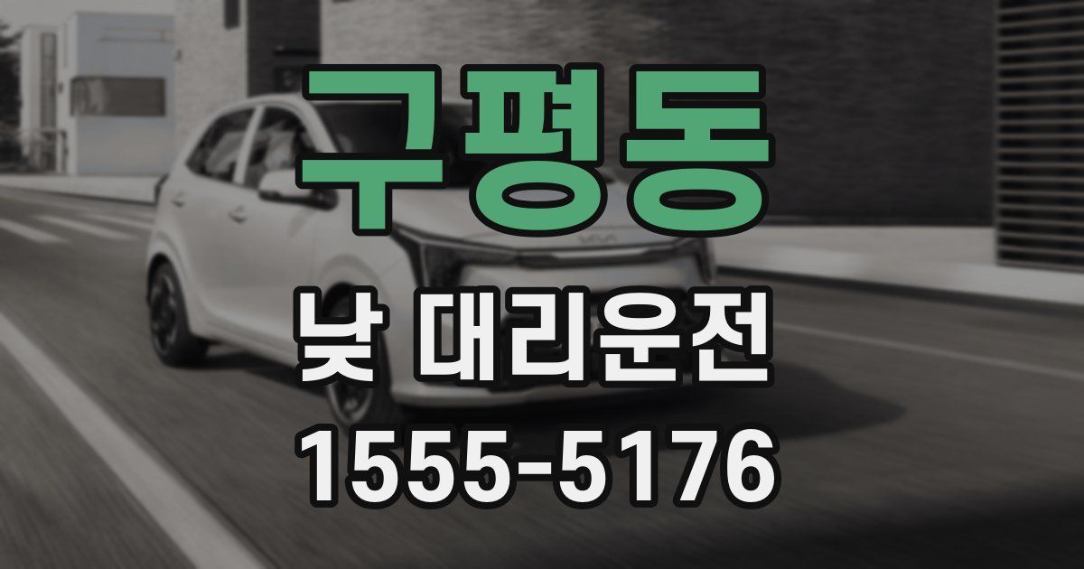 구평동 낮 대리운전