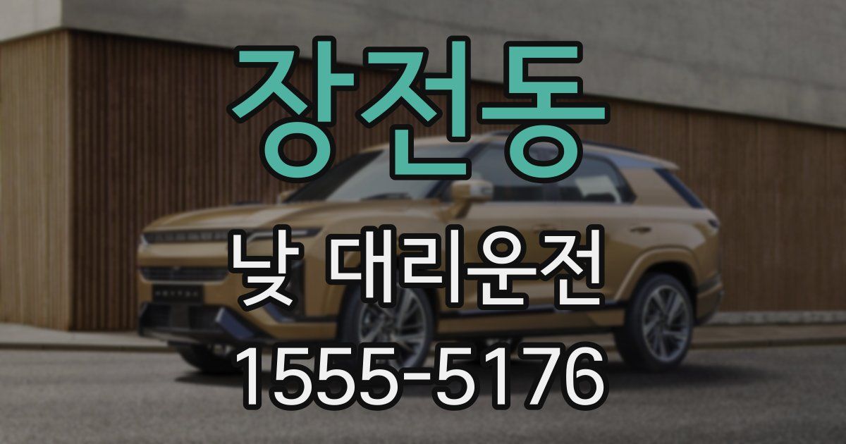 장전동 낮 대리운전