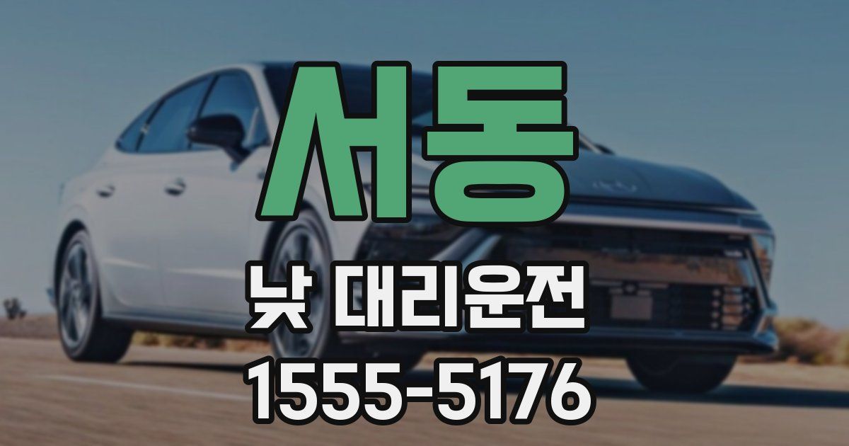 서동 낮 대리운전