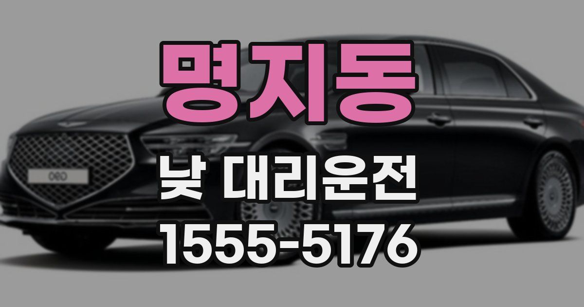 명지동 낮 대리운전