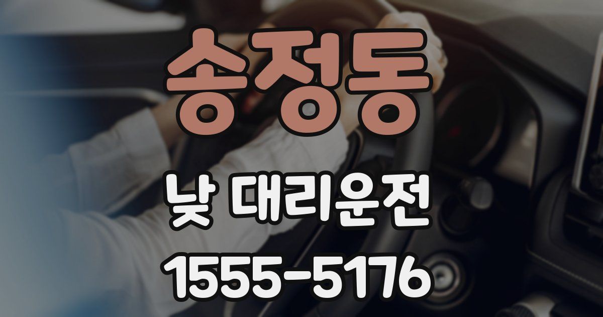 송정동 낮 대리운전