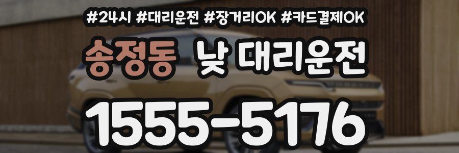 송정동 낮 대리운전