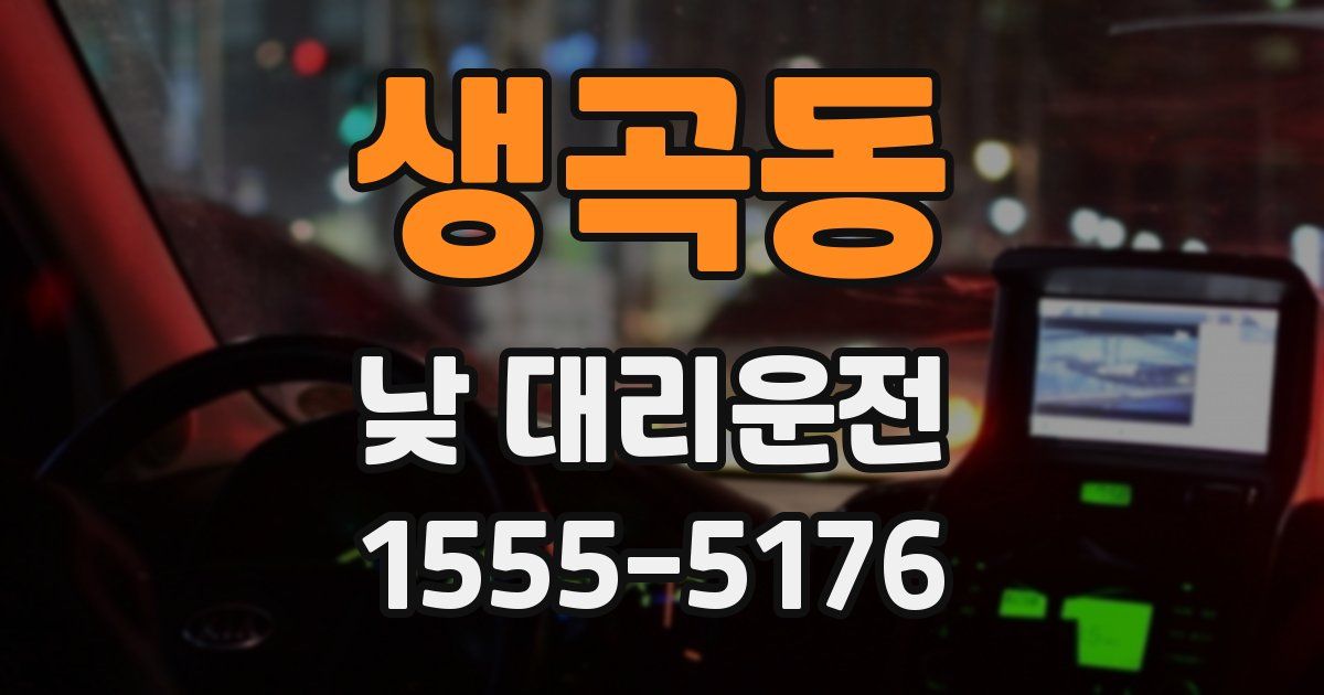 생곡동 낮 대리운전