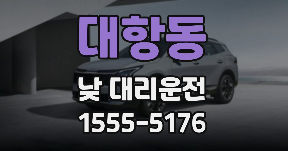 대항동 낮 대리운전