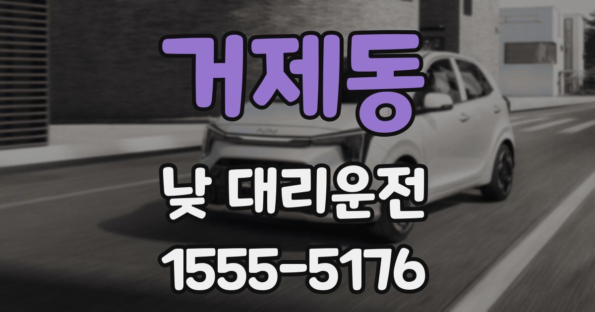 거제동 낮 대리운전