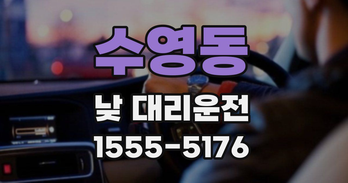 수영동 낮 대리운전