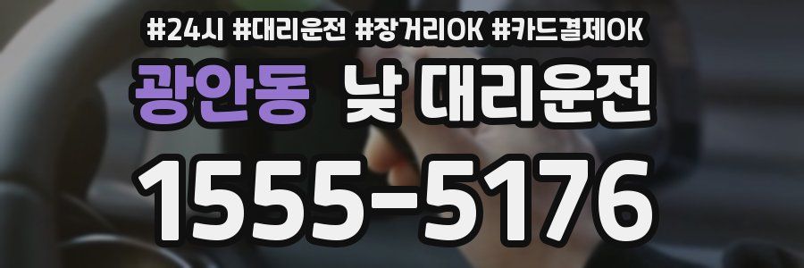 광안동 낮 대리운전