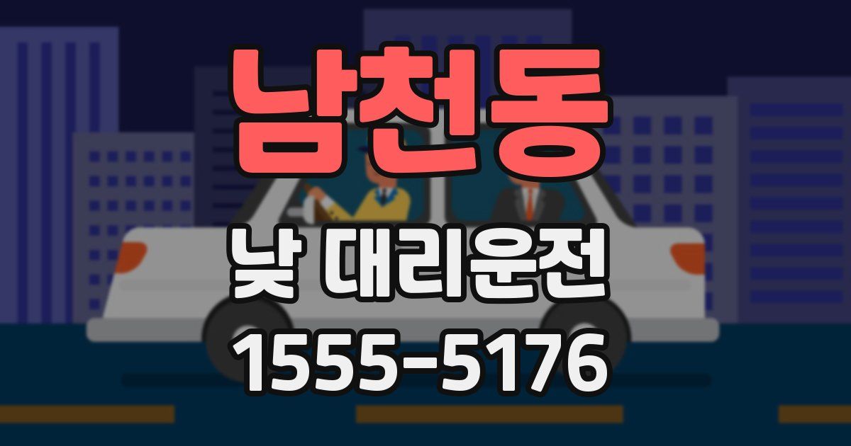 남천동 낮 대리운전