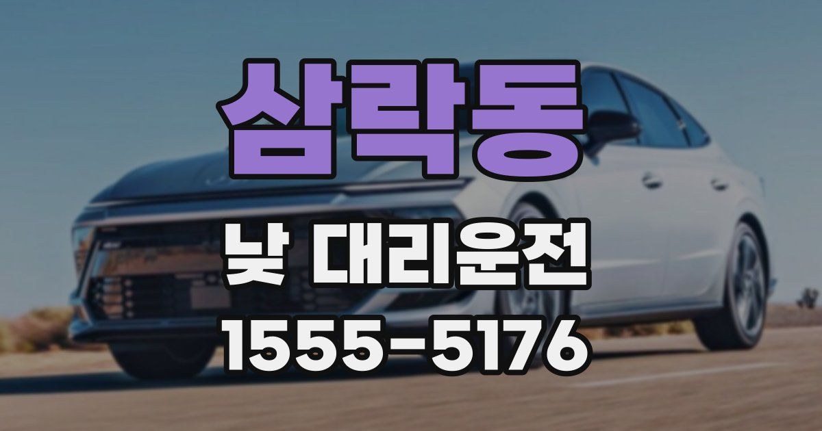 삼락동 낮 대리운전