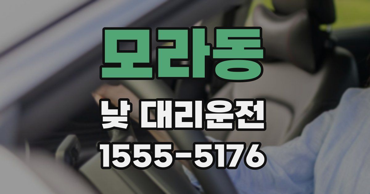 모라동 낮 대리운전
