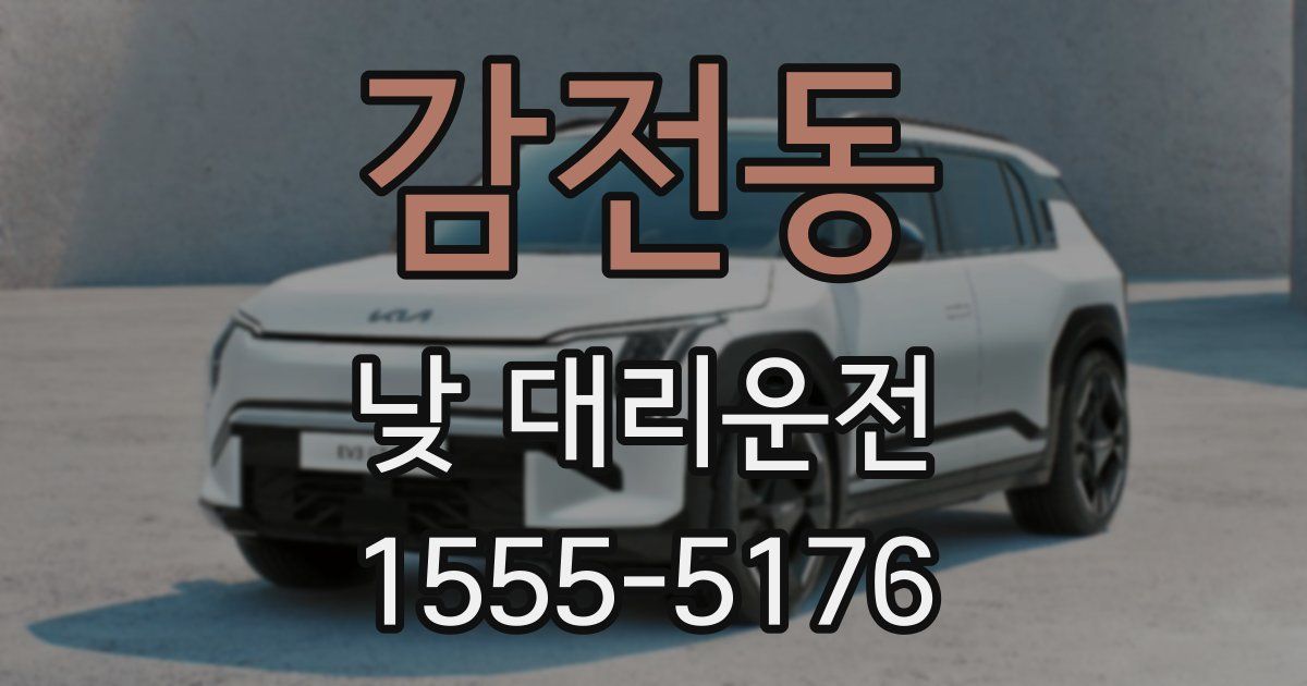 감전동 낮 대리운전