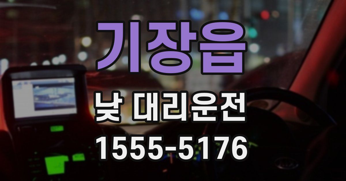 기장읍 낮 대리운전