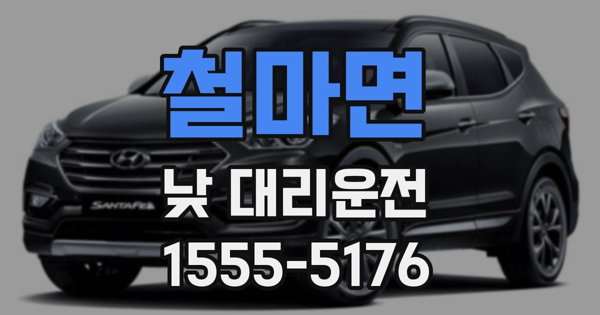 철마면 낮 대리운전