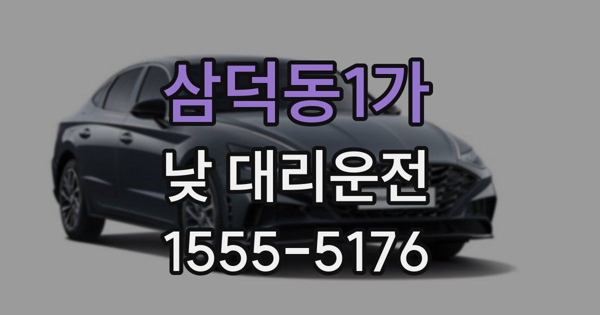 삼덕동1가 낮 대리운전