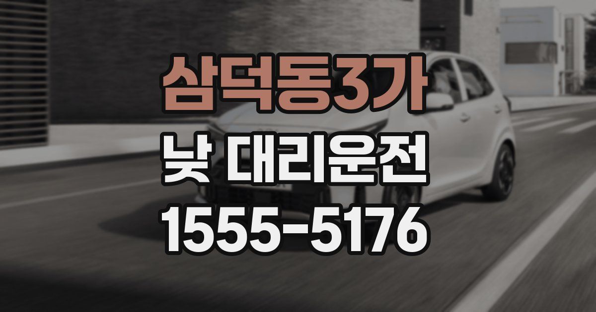 삼덕동3가 낮 대리운전