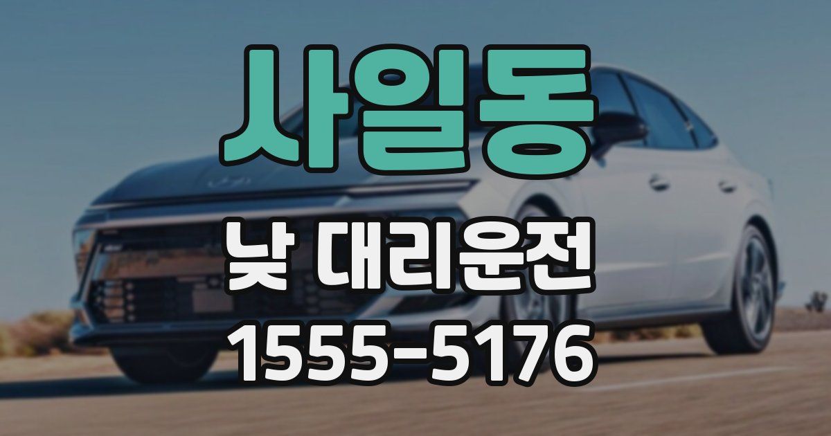 사일동 낮 대리운전