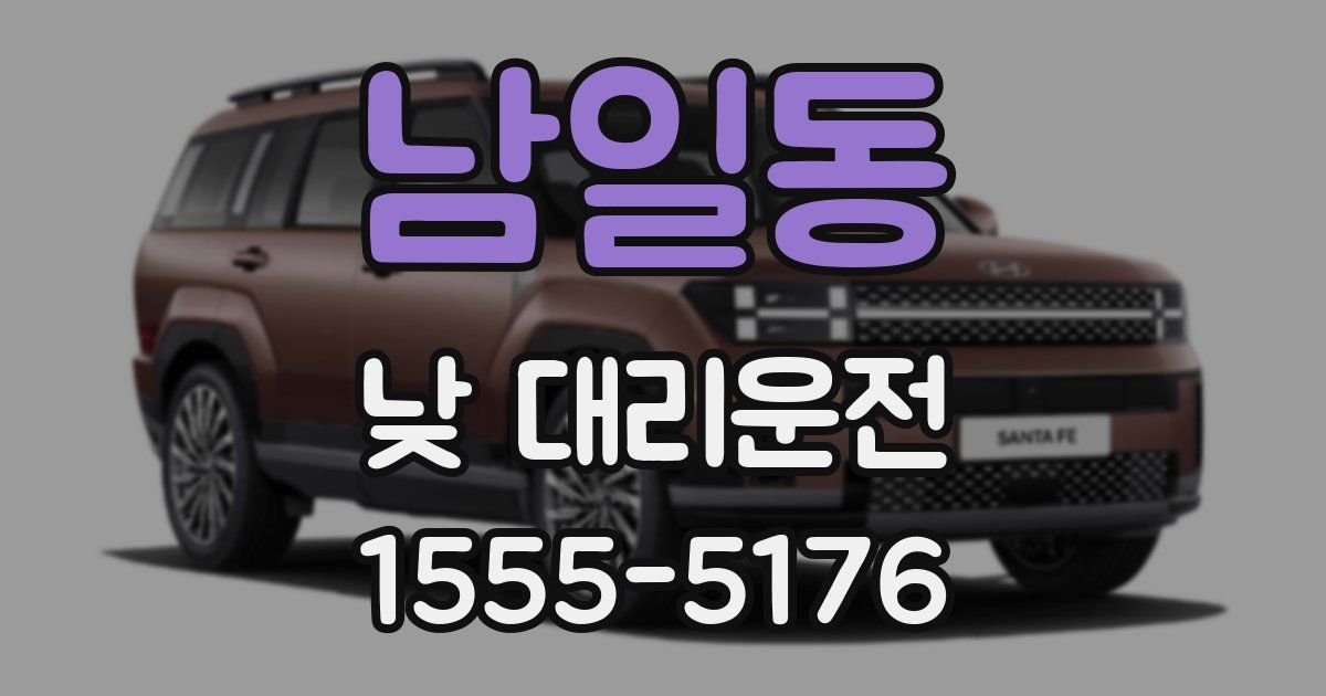 남일동 낮 대리운전