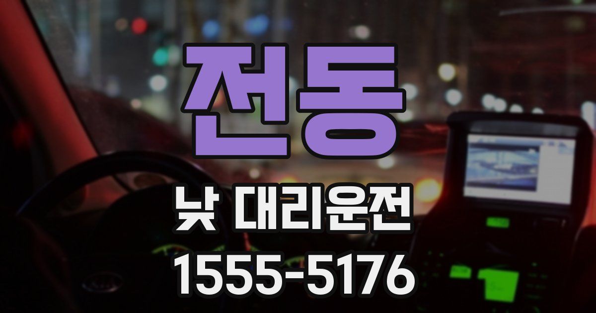 전동 낮 대리운전