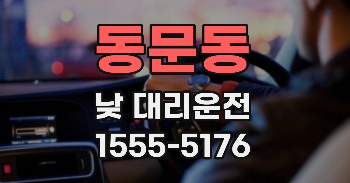동문동 낮 대리운전