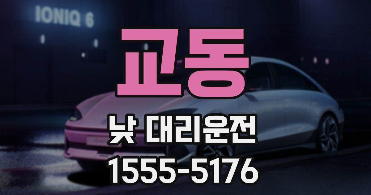 교동 낮 대리운전