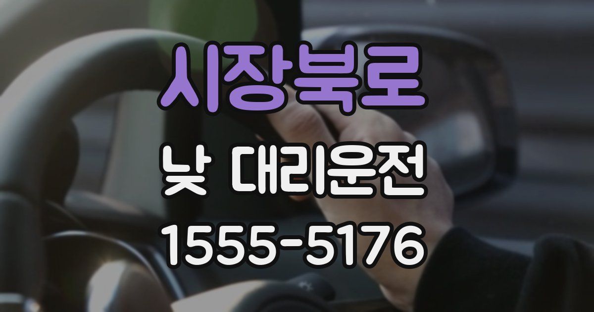 시장북로 낮 대리운전