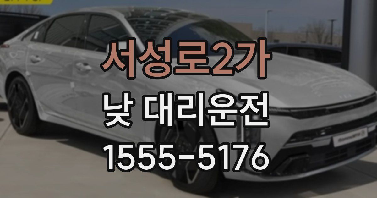 서성로2가 낮 대리운전