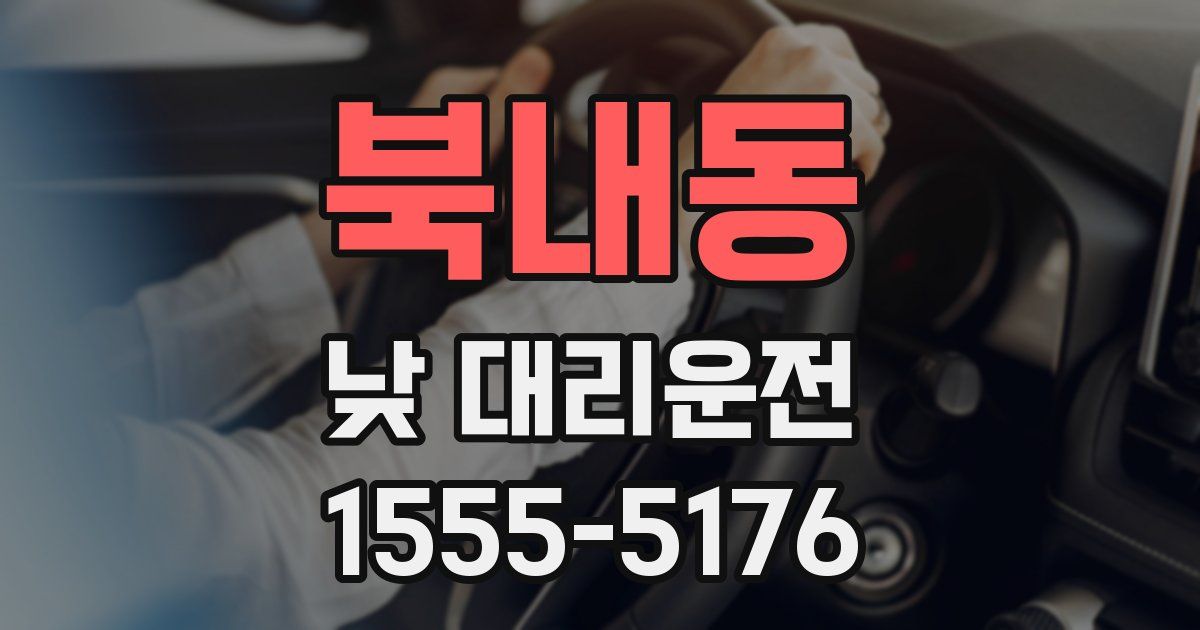 북내동 낮 대리운전