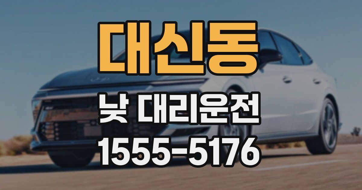 대신동 낮 대리운전
