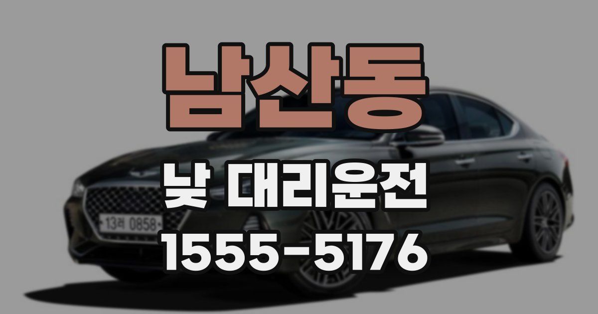 남산동 낮 대리운전
