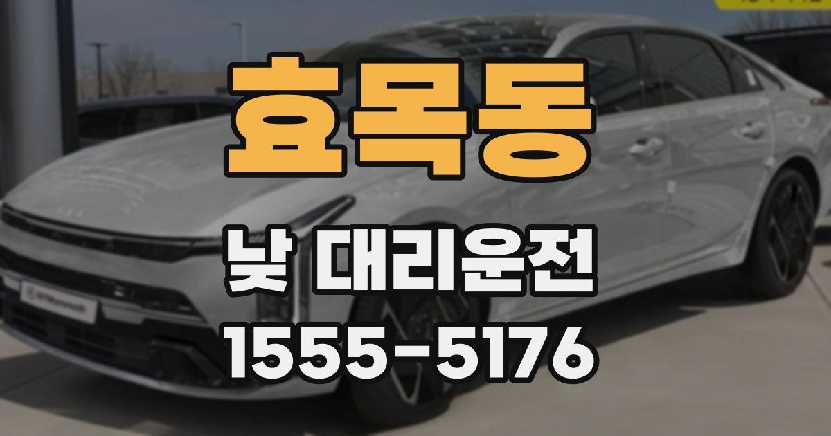 효목동 낮 대리운전