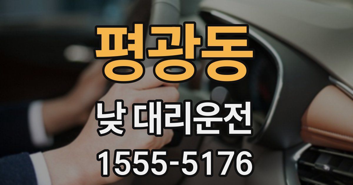 평광동 낮 대리운전
