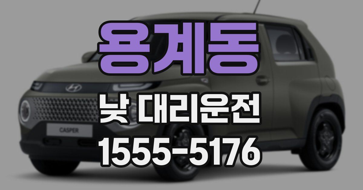 용계동 낮 대리운전
