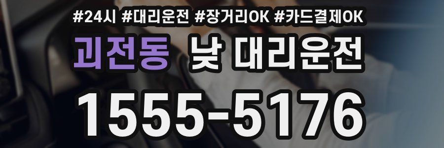 괴전동 낮 대리운전