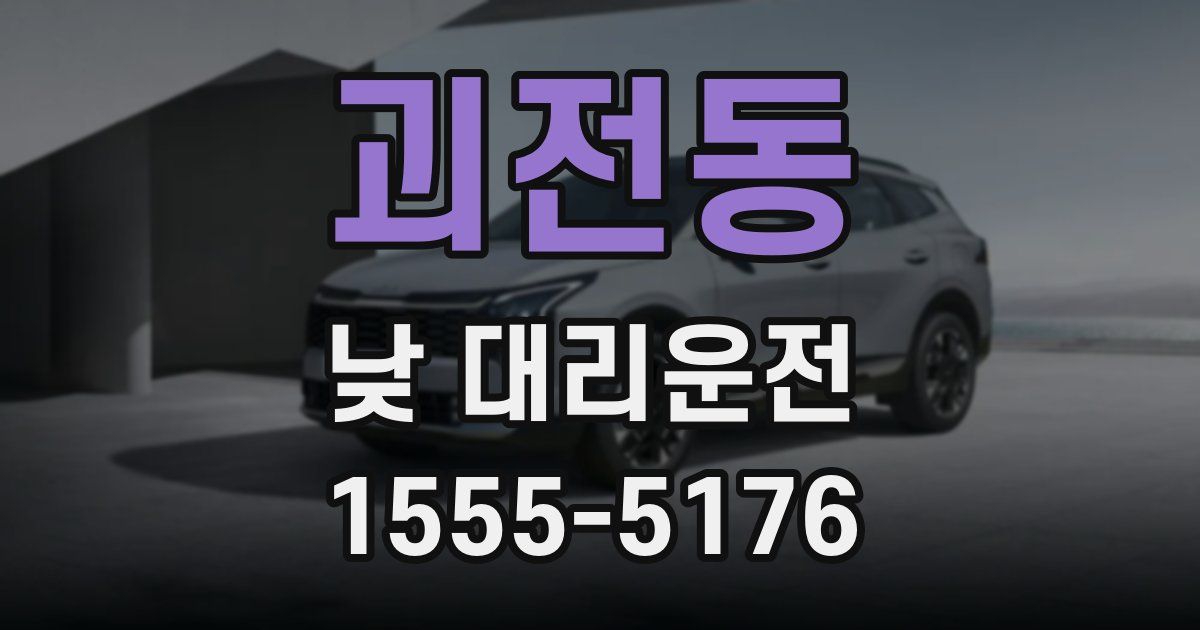 괴전동 낮 대리운전