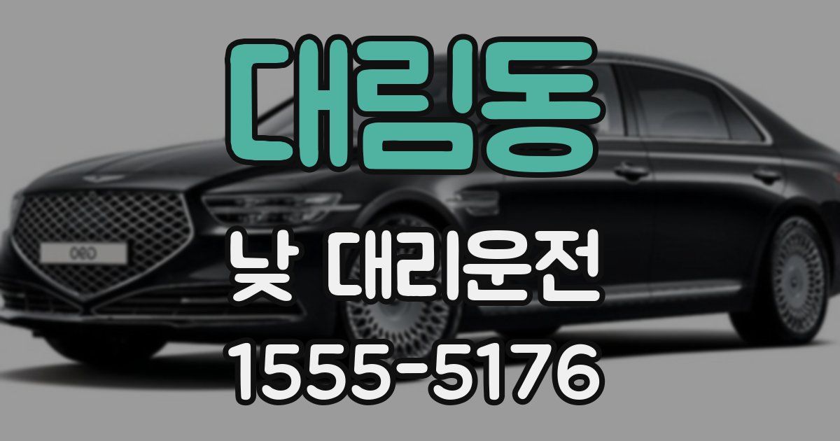 대림동 낮 대리운전