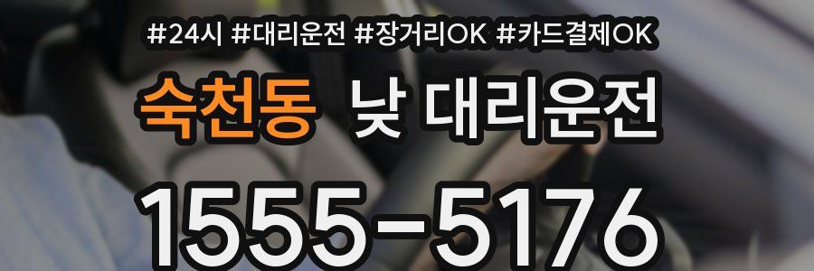 숙천동 낮 대리운전