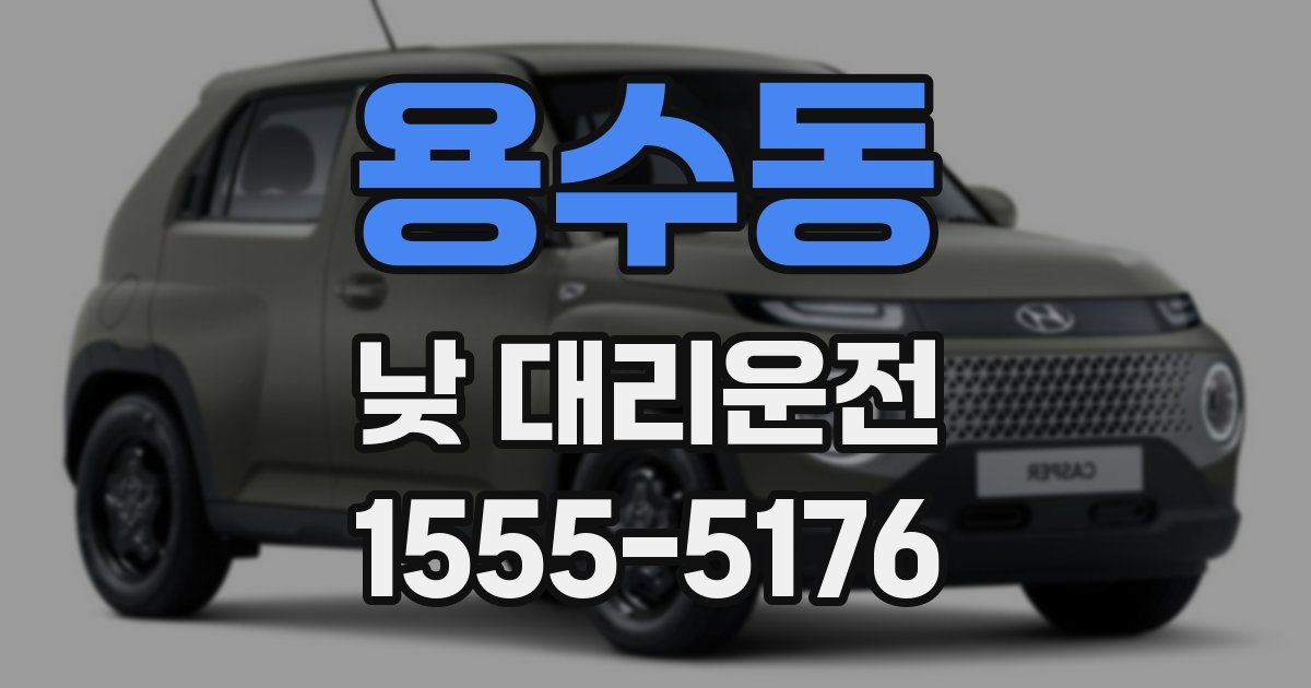 용수동 낮 대리운전