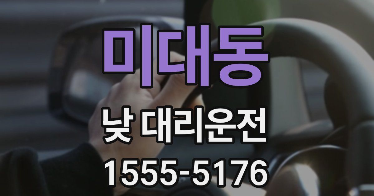미대동 낮 대리운전