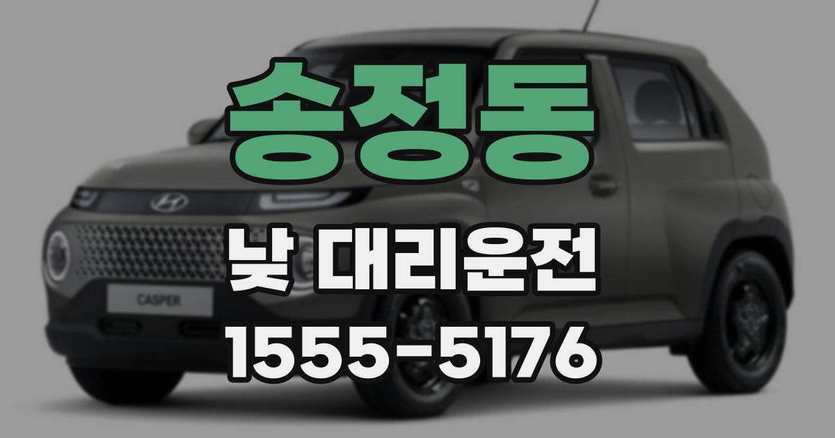 송정동 낮 대리운전