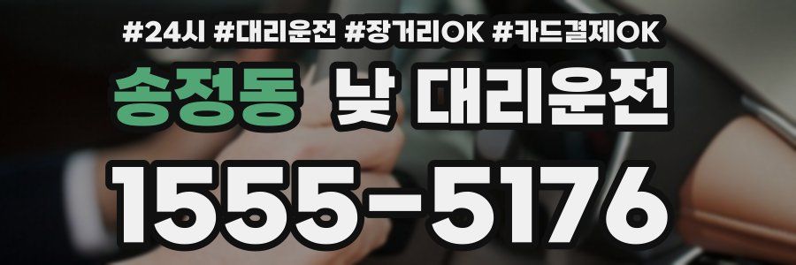 송정동 낮 대리운전