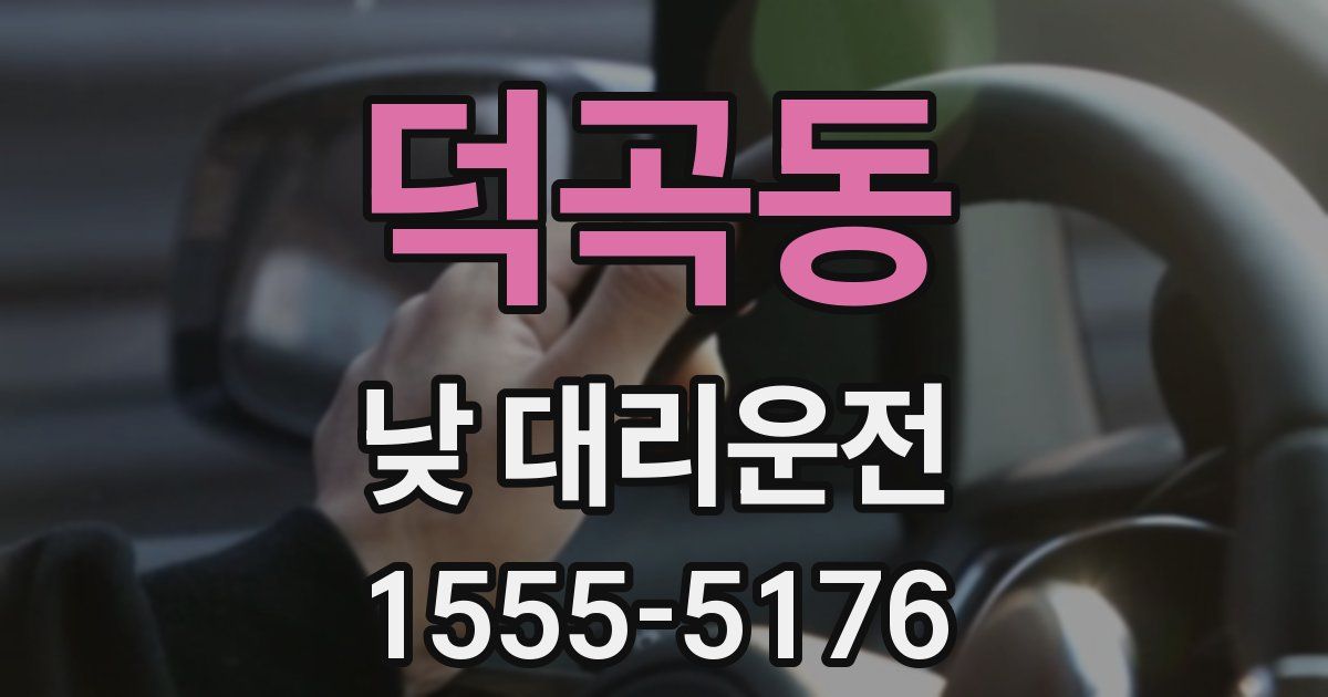 덕곡동 낮 대리운전