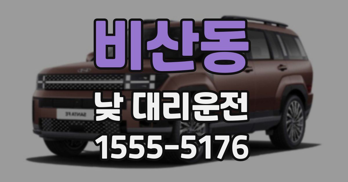 비산동 낮 대리운전