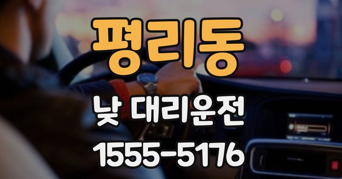 평리동 낮 대리운전