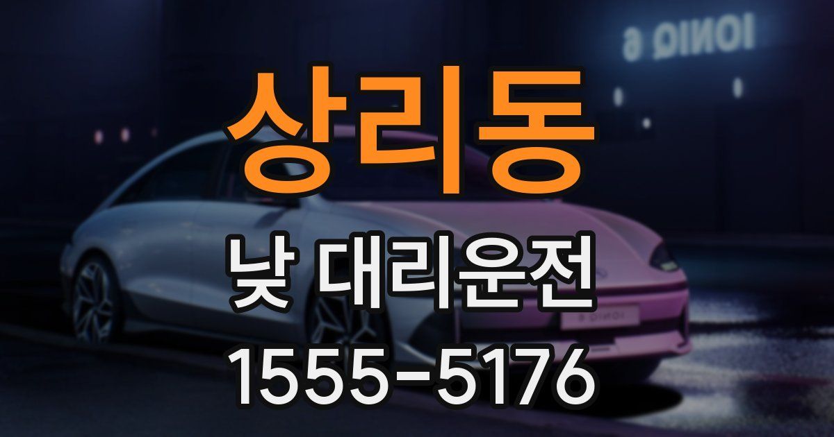 상리동 낮 대리운전
