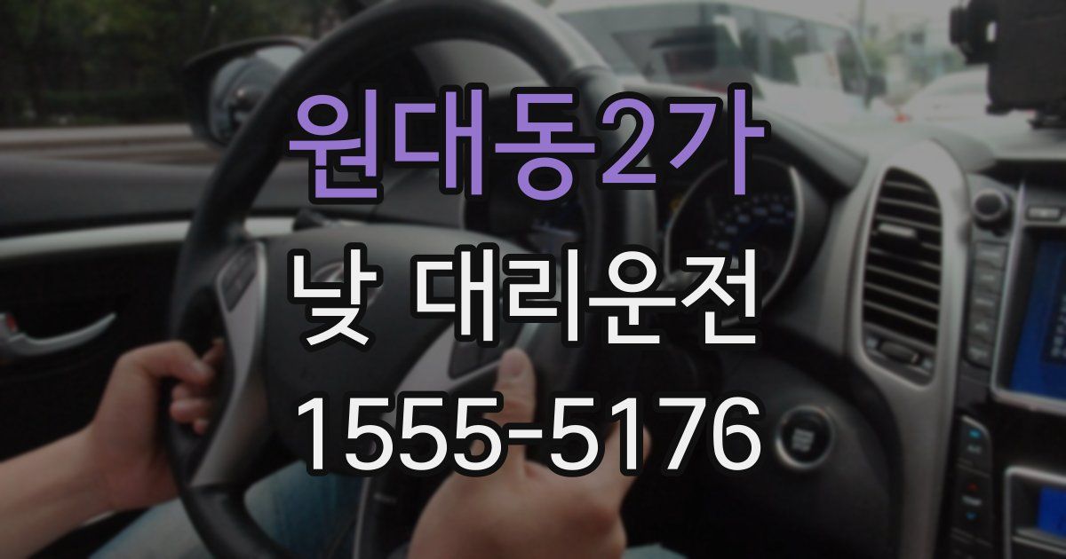 원대동2가 낮 대리운전