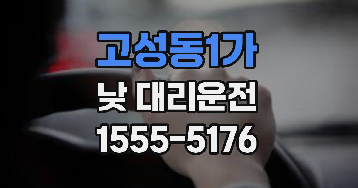 고성동1가 낮 대리운전