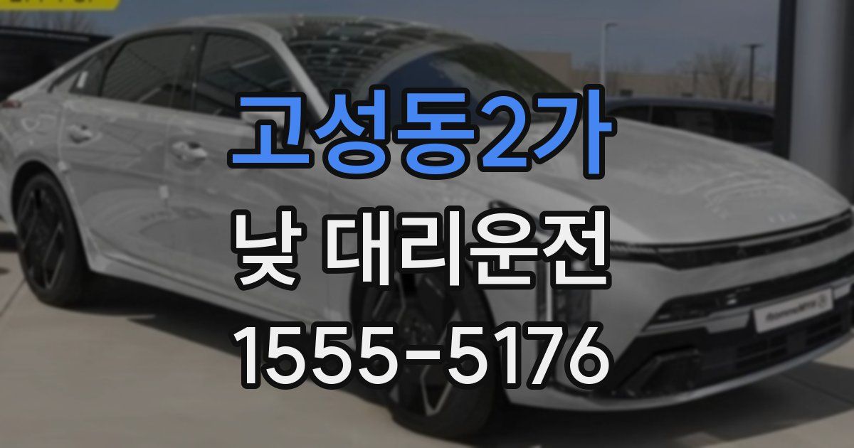 고성동2가 낮 대리운전